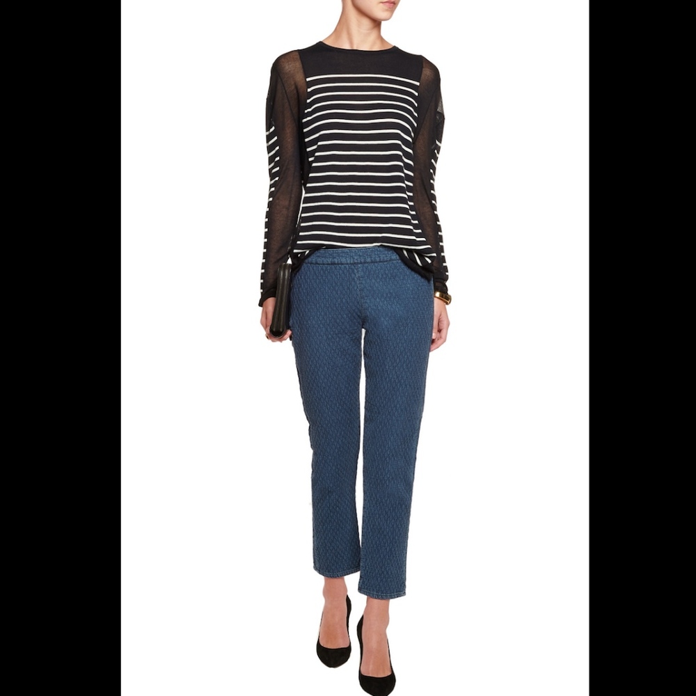 Isabel Marant Etoile Kelly Quilted Ankle Jeans NWT